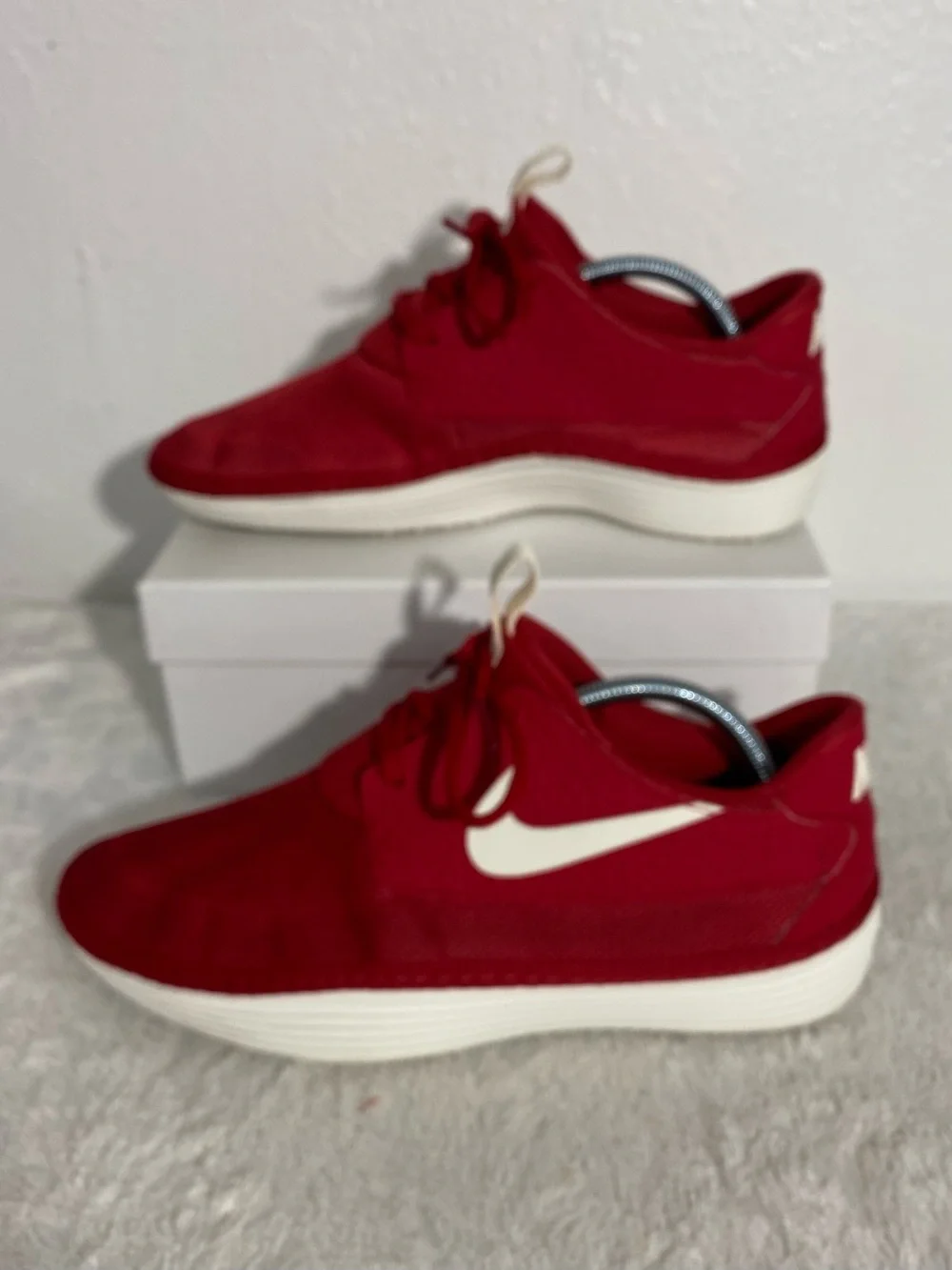 Nike Solarsoft Moccasin Sneakers Men’s Size 10 Red White